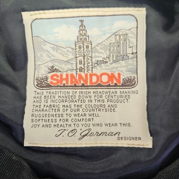 Shandon Headwear Irish Khaki Tan Embroidered Galway Golf Newsboy Jeff Cap Hat 1X - Picture 9 of 10